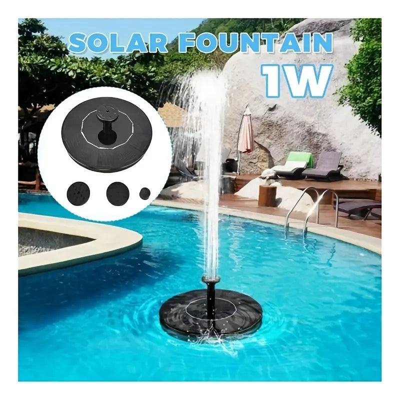 1W Solar Bird Bath Fountain Pump for Garden & Pond
