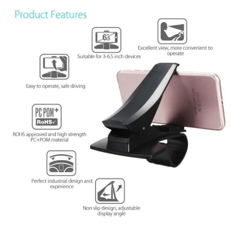 Car Dashboard Phone Mount for Navigation and Hands-Free