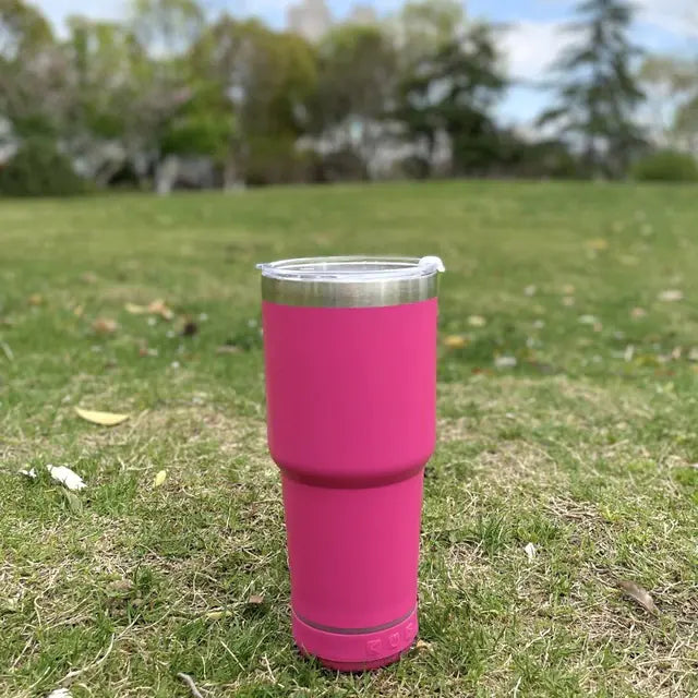 Portable Outdoor Car Cup with Bluetooth Speaker & Insulation