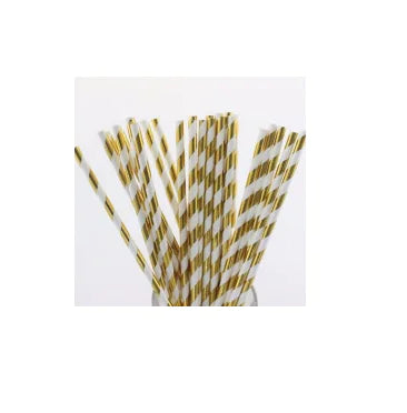 Disposable Paper Plates with Elegant Gold Foil Design