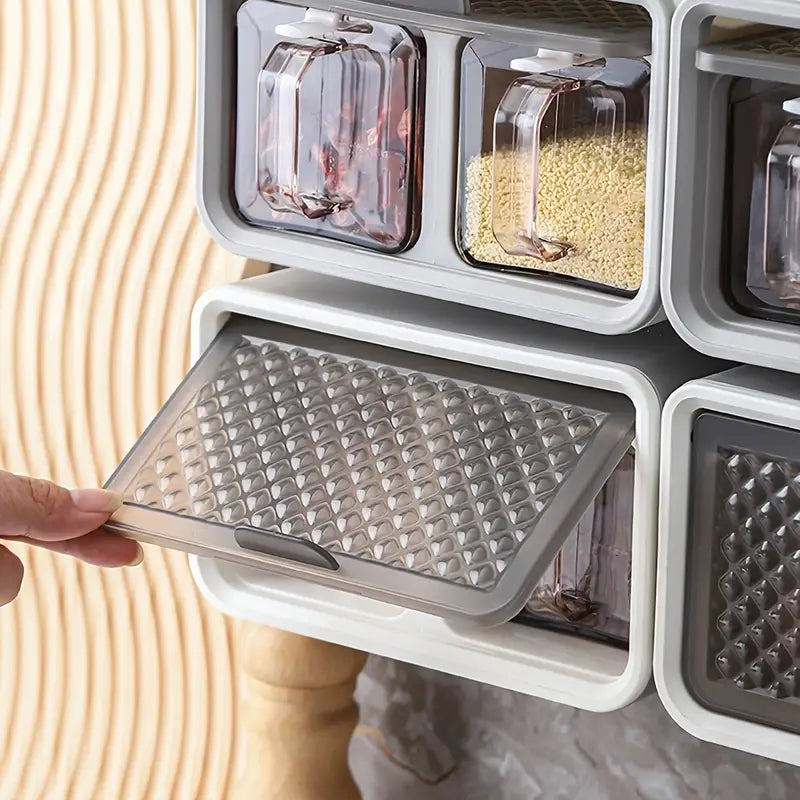 Wall-Mounted Spice Storage Box for Kitchen Organization
