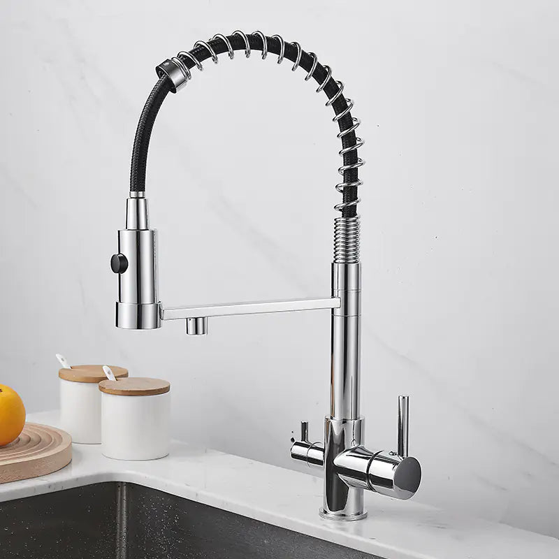 3-in-1 Faucet for Hot and Cold Water Kitchen Sink
