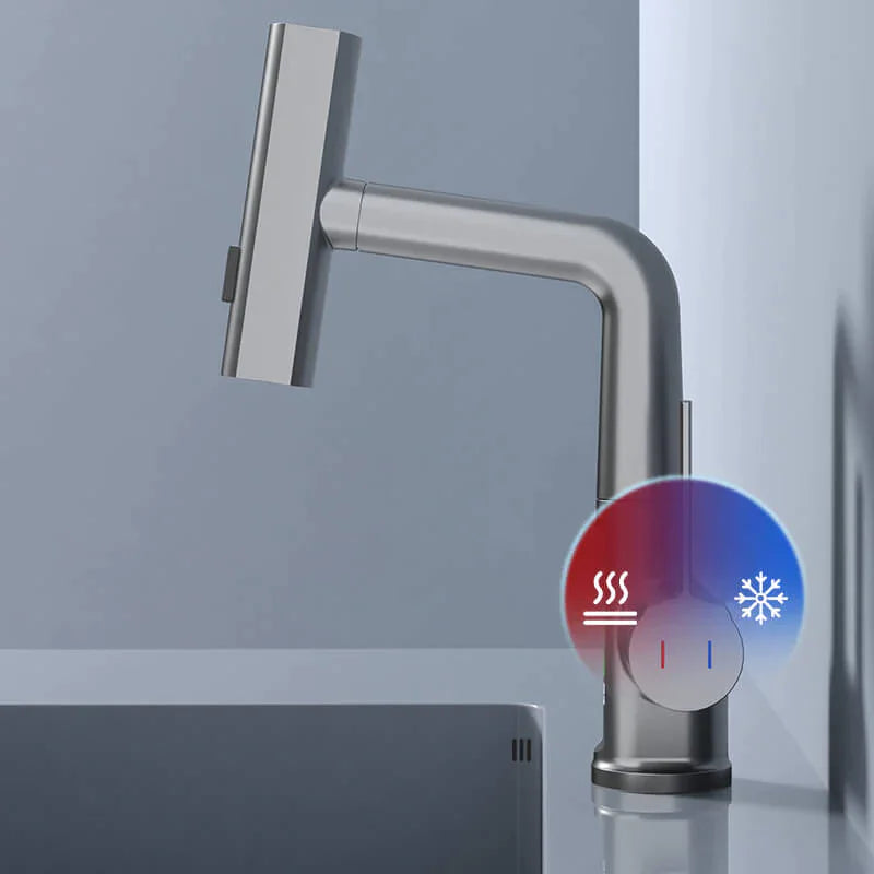 Digital Display Pull-Down Waterfall Basin Faucet