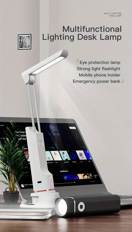 Multifunctional LED Reading Desk Lamp with Power Bank