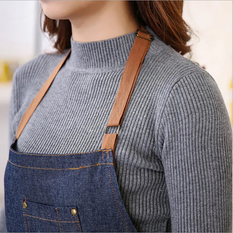 Denim Apron for Women - Kitchen and Household Use