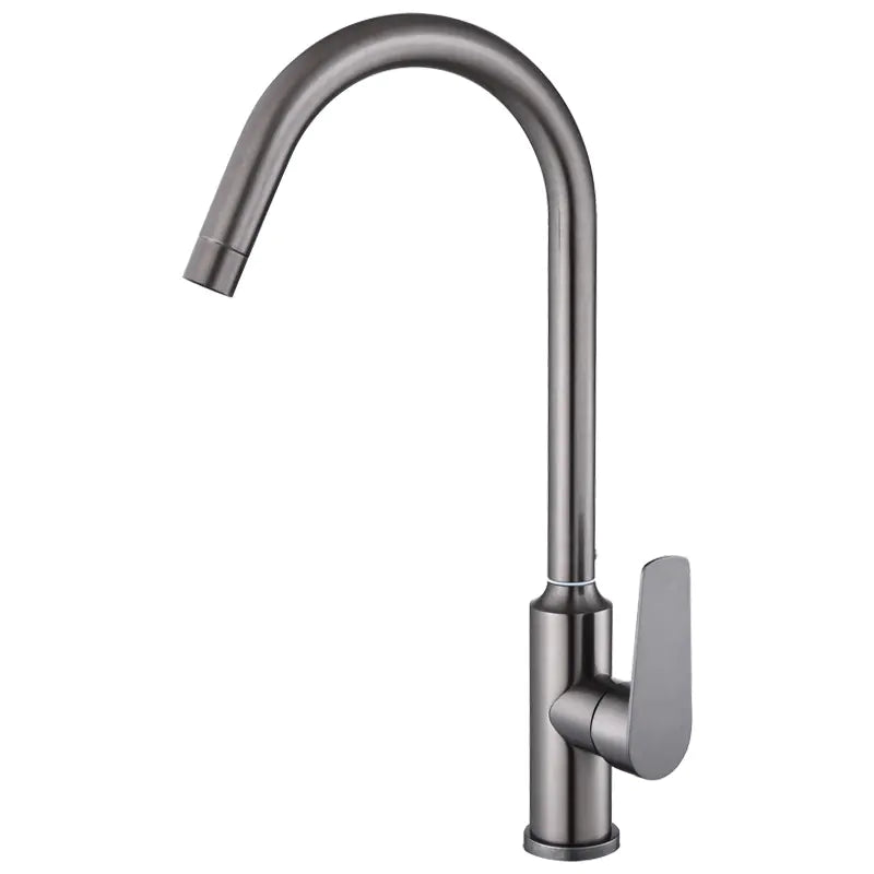 Luxury Brushed Gunmetal Kitchen Faucet with Swivel Spout