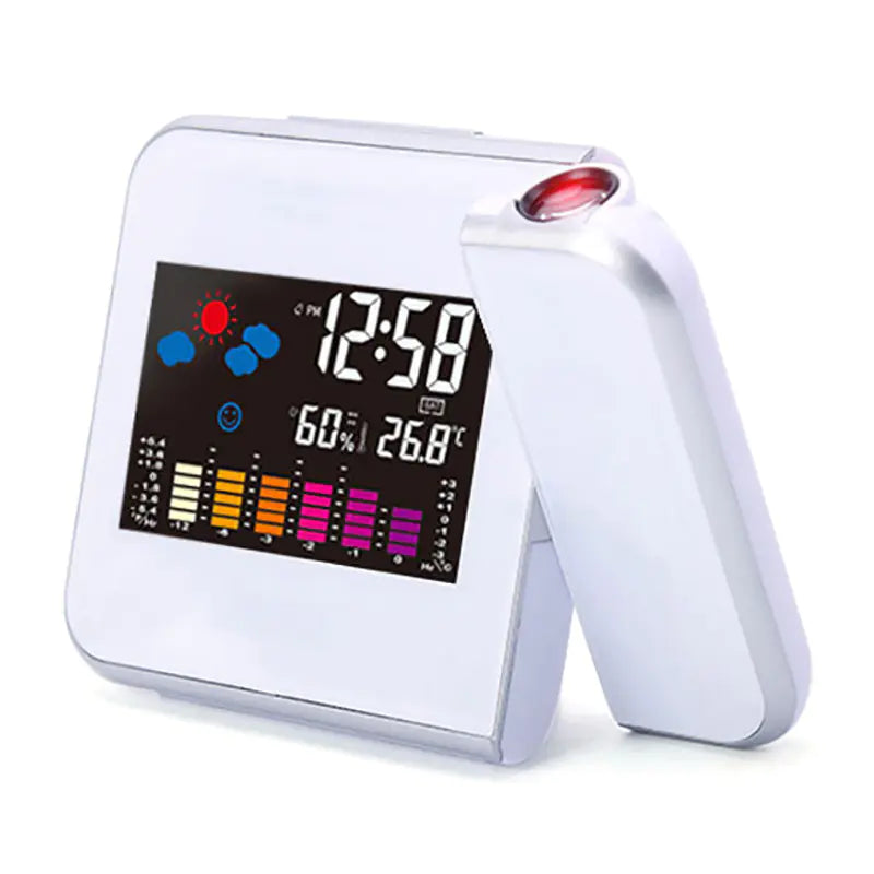 Colorful LED Digital Projection Alarm Clock with Thermometer