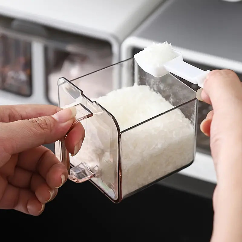 Wall-Mounted Spice Storage Box for Kitchen Organization