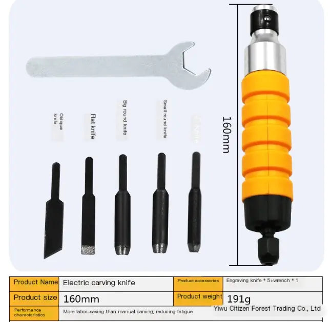 Electric Woodworking Carving Tools and Chisels Set (0.7)