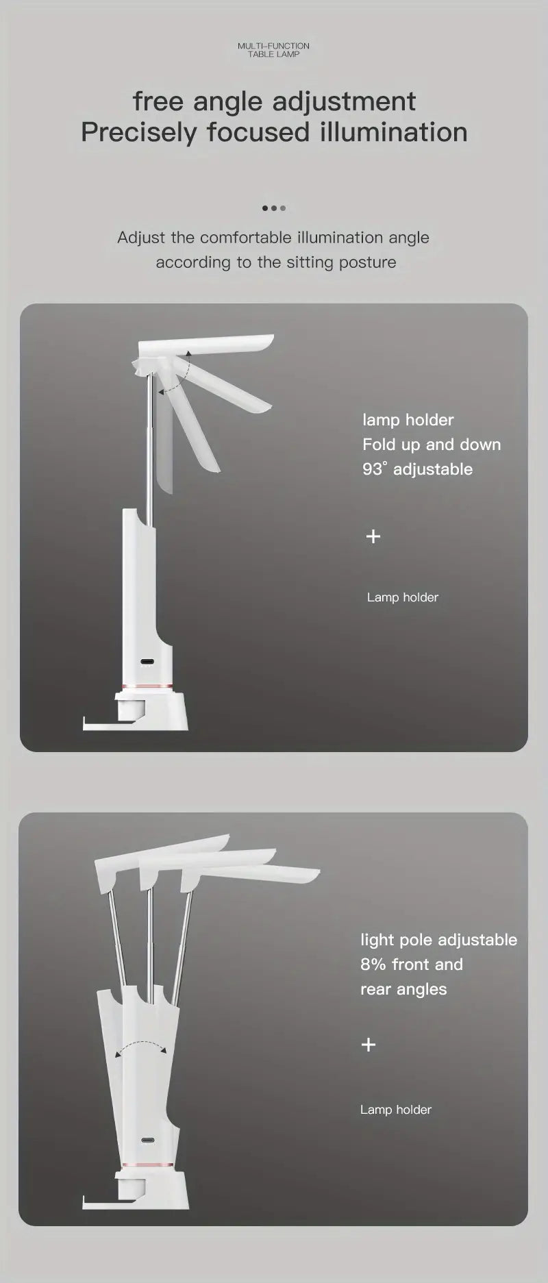 Multifunctional LED Reading Desk Lamp with Power Bank