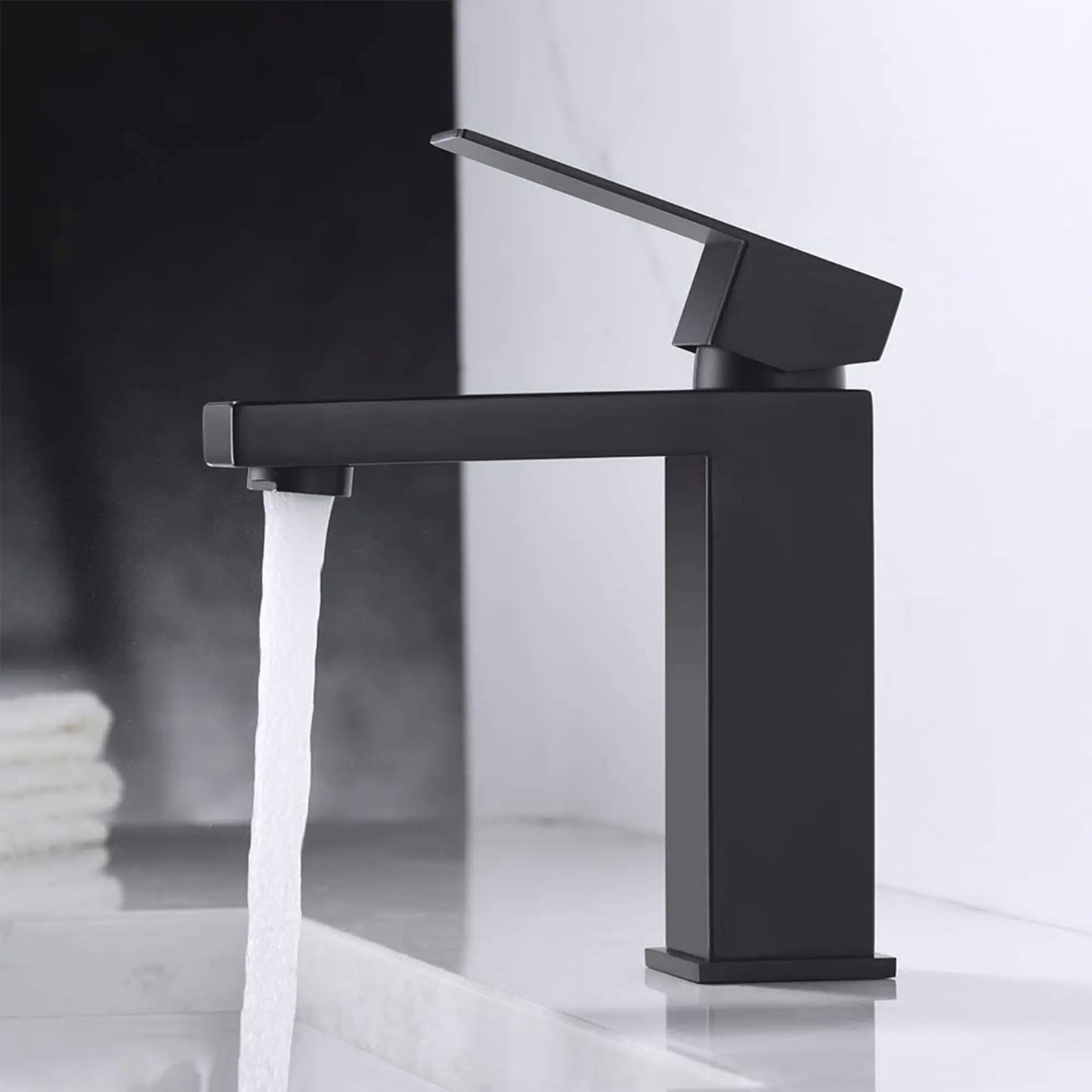 304 Stainless Steel Sink Faucet with Black Finish