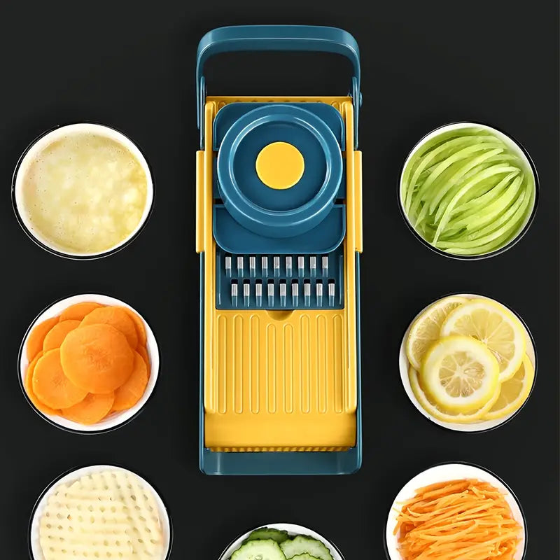 5-Blade Stainless Steel Vegetable Chopper with Container