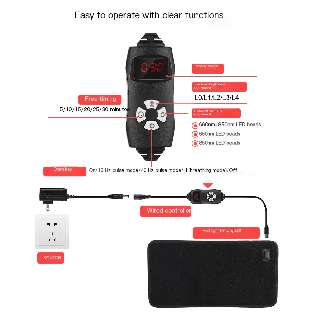 Amazon 120 LED Light Therapy Infrared Heating Belt