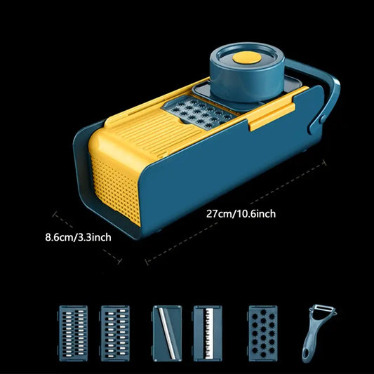 5-Blade Stainless Steel Vegetable Chopper with Container