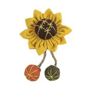 Cute Sunflower Cartoon Curtain Clip in Cotton Hemp Design