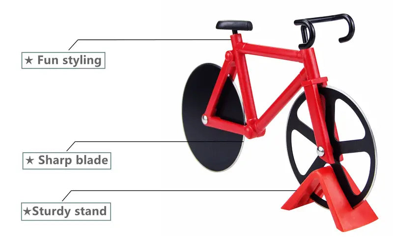 Bicycle Pizza Knife with Ergonomic Handle and Sharp Blade
