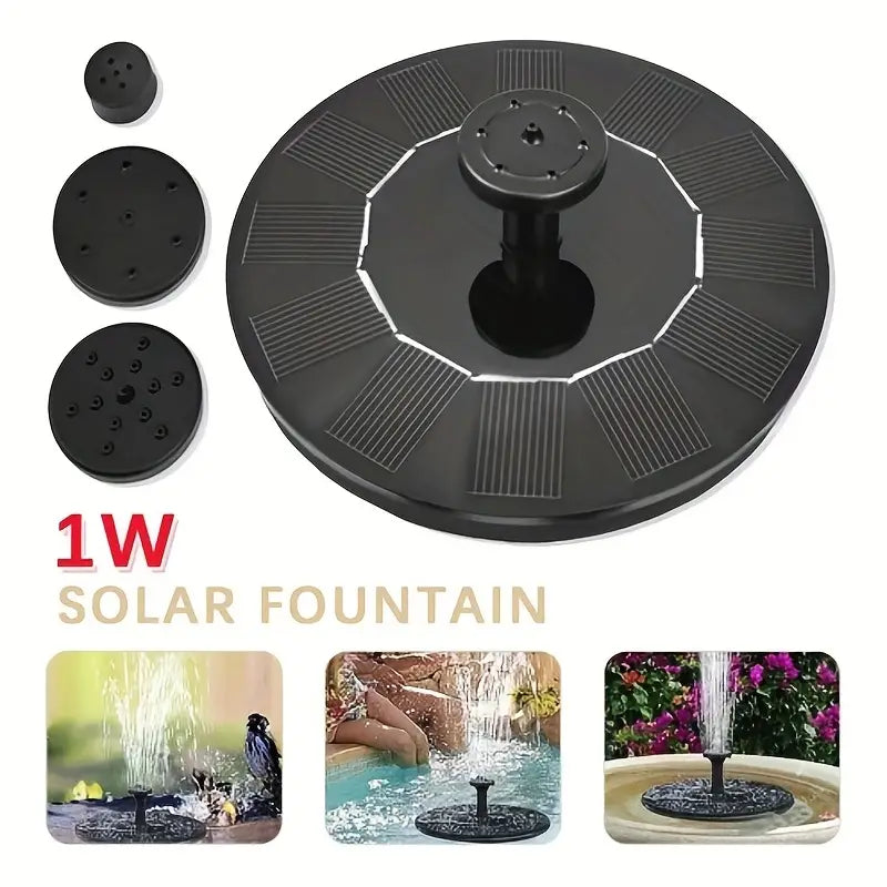1W Solar Bird Bath Fountain Pump for Garden & Pond