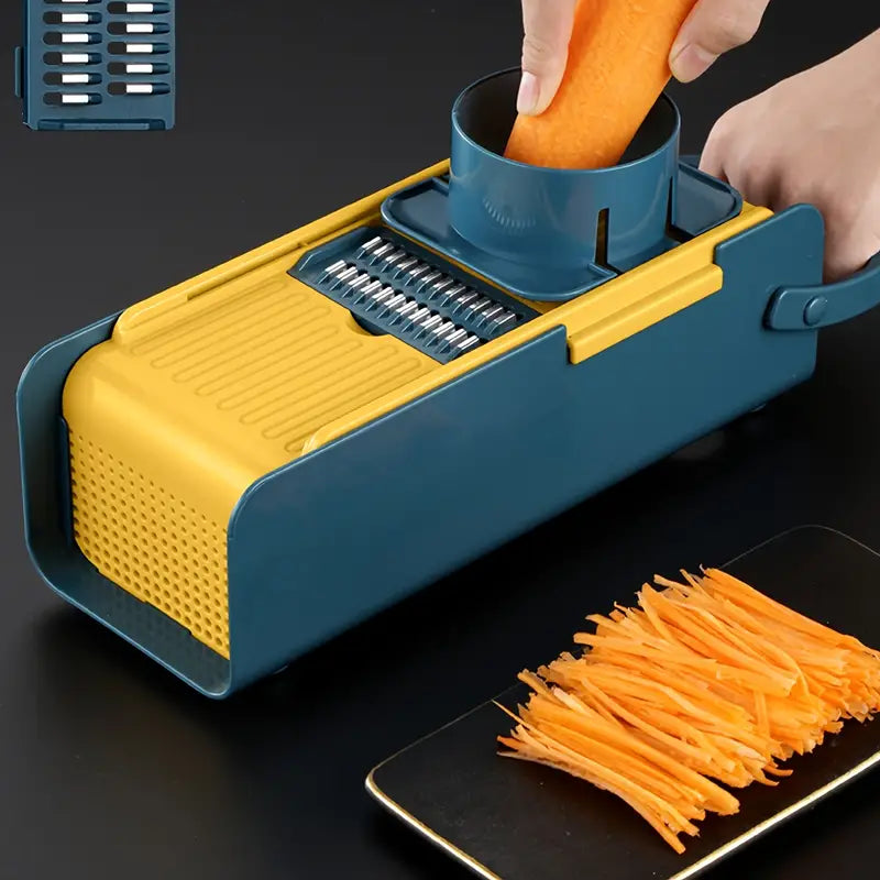 5-Blade Stainless Steel Vegetable Chopper with Container