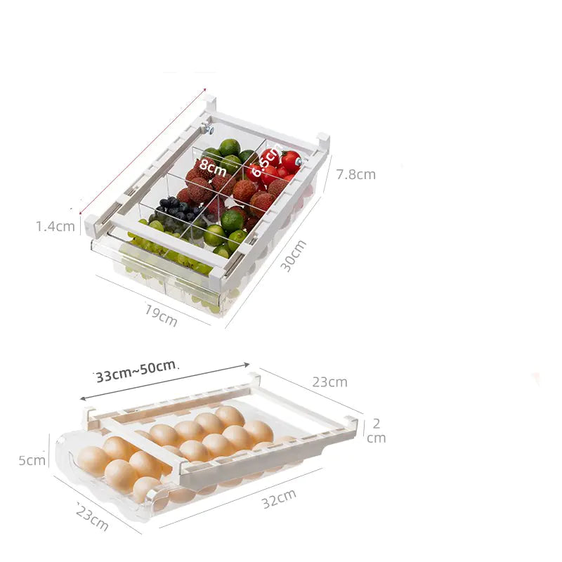 Egg Storage Organizer for Refrigerator and Kitchen Use