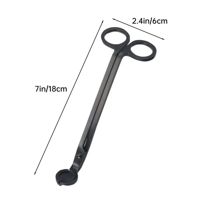 Stainless Steel Black Candle Wick Trimmer and Cutter