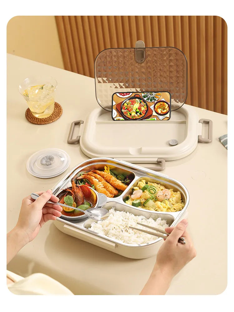 304 Stainless Steel Microwaveable Bento Box