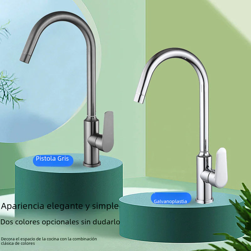 Luxury Brushed Gunmetal Kitchen Faucet with Swivel Spout