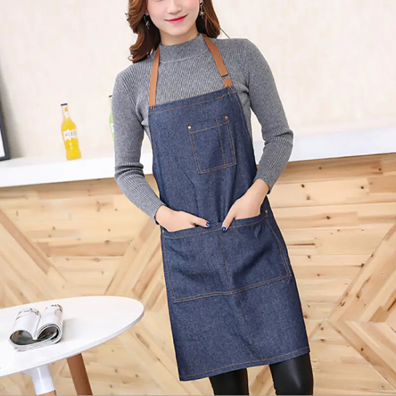 Denim Apron for Women - Kitchen and Household Use