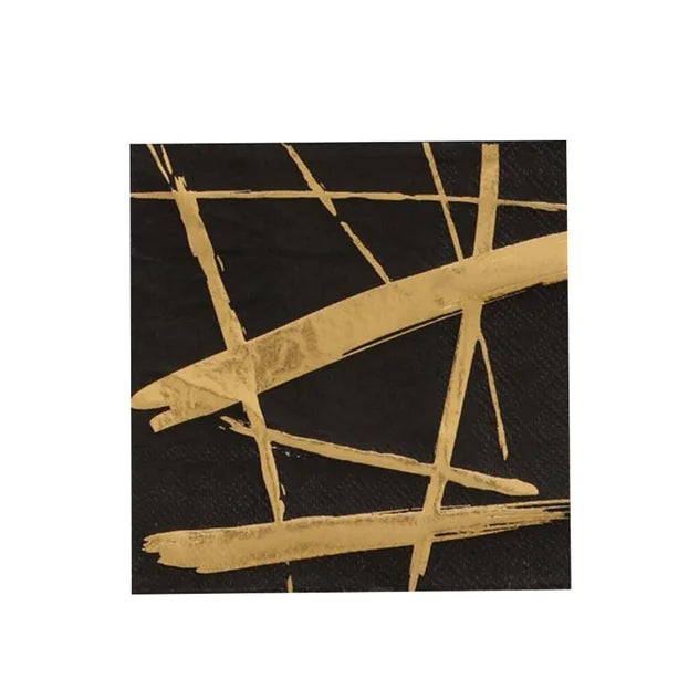 Disposable Paper Plates with Elegant Gold Foil Design