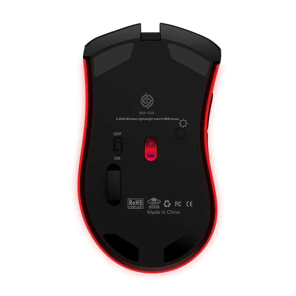 BM600 Rechargeable Wireless RGB Gaming Mouse for PC