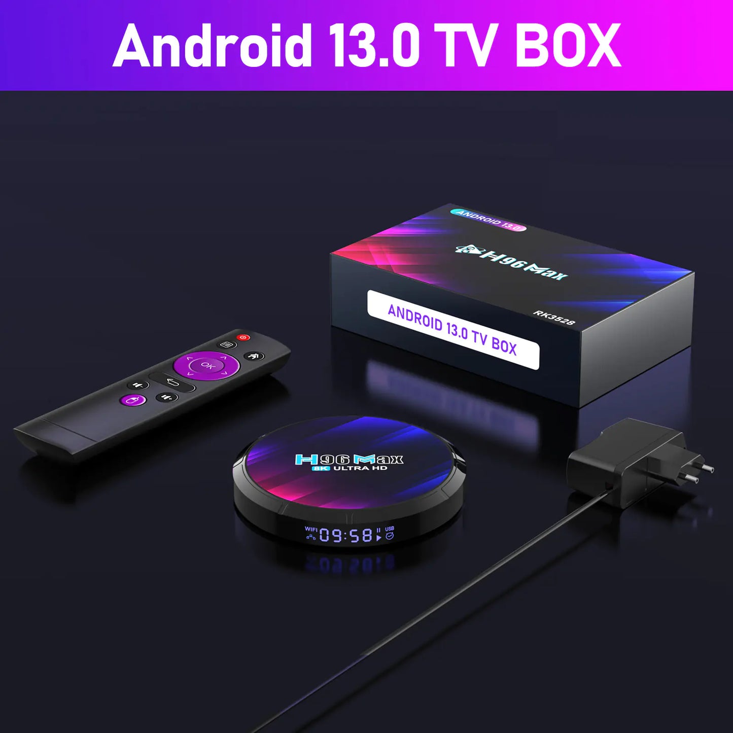 H96 Max RK3528 Android 13 4GB/64GB Dual WIFI Player